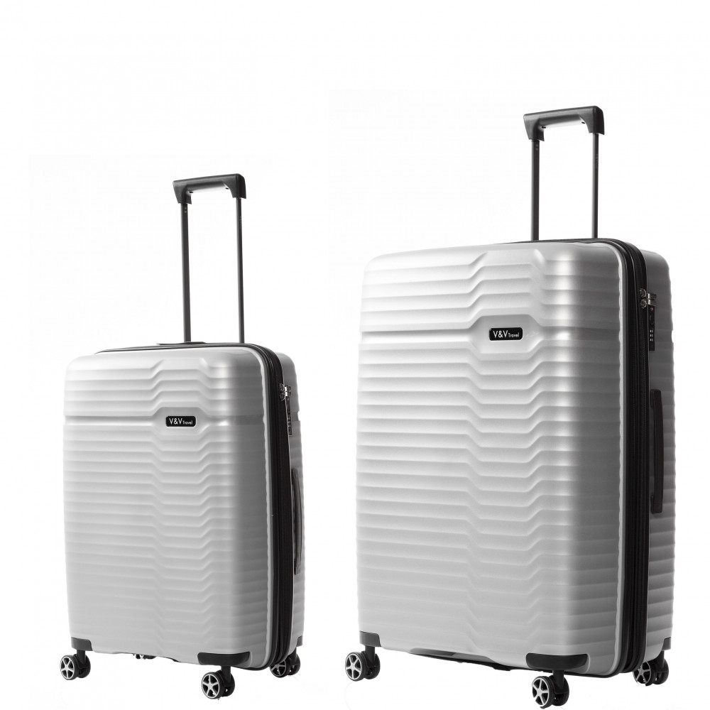 Набор из 2 чемоданов V&V Travel Summer Breeze 8018 Silver
